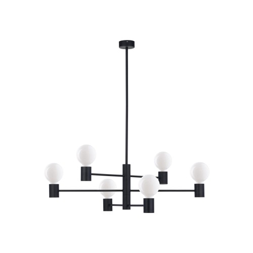 Lampa wisząca RADIUS 7932 Nowodvorski 6x25W E27 Stal lakierowana Czarny
