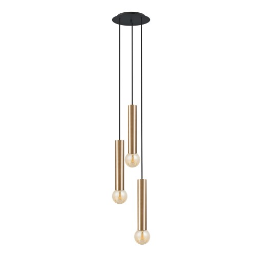 Lampa wisząca BATON 7855 Nowodvorski 3x10W E27 Lity mosiądz Mosiądz