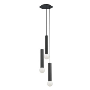 Lampa wisząca BATON 7856 Nowodvorski 3x10W E27 Stal lakierowana Czarny