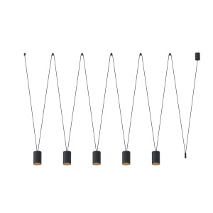 Lampa wisząca MORE TONE 7817 Nowodvorski 5x10W GU10 R50 Stal lakierowana Czarny