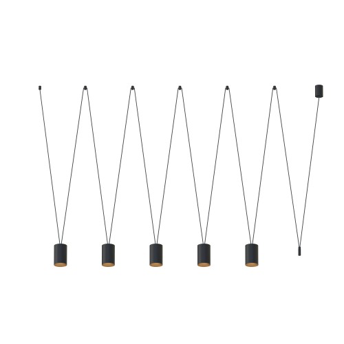 Lampa wisząca MORE TONE 7817 Nowodvorski 5x10W GU10 R50 Stal lakierowana Czarny