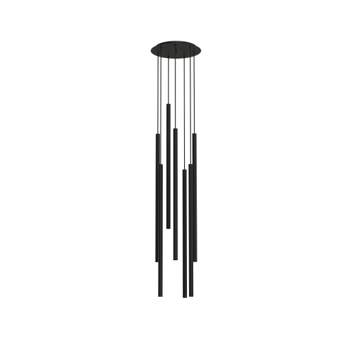 Lampa wisząca LASER 1000 7667 Nowodvorski 7xG9 10W only LED Stal lakierowana Czarny