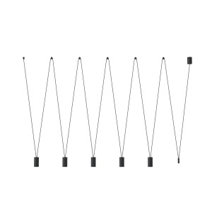 Lampa wisząca MORE EYE 7825 Nowodvorski 5xGU10 R50 10W only LED Stal lakierowana Czarny