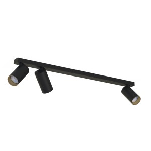 Lampa sufitowa reflektorowa MONO 7767 Nowodvorski 3xGU10 R50 10W only LED Stal lakierowana Czarny