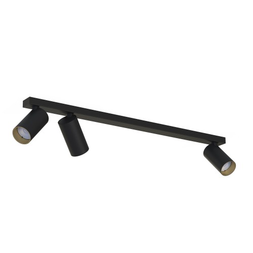 Lampa sufitowa reflektorowa MONO 7767 Nowodvorski 3xGU10 R50 10W only LED Stal lakierowana Czarny