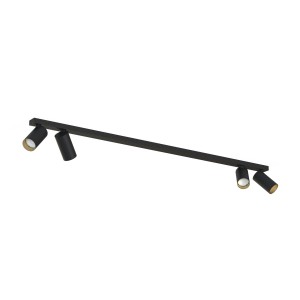 Lampa sufitowa reflektorowa MONO 7768 Nowodvorski 4xGU10 R50 10W only LED Stal lakierowana Czarny