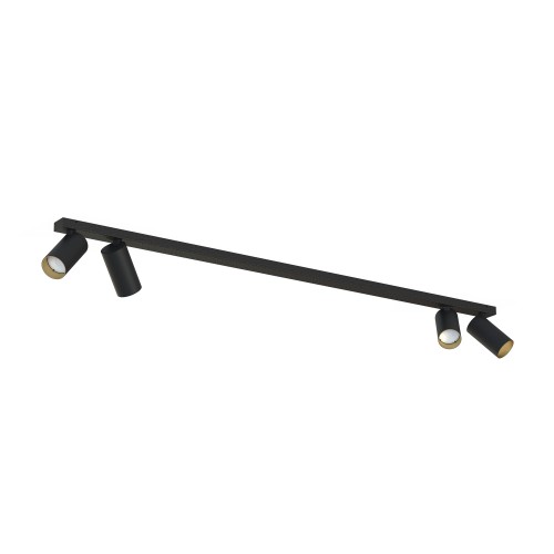 Lampa sufitowa reflektorowa MONO 7768 Nowodvorski 4xGU10 R50 10W only LED Stal lakierowana Czarny