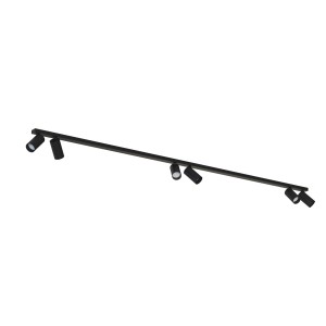 Lampa sufitowa reflektorowa MONO 7844 Nowodvorski 6xGU10 R50 10W only LED Stal lakierowana Czarny