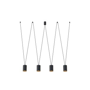 Lampa wisząca MORE TONE 7814 Nowodvorski 4xGU10 R50 10W only LED Stal lakierowana Czarny