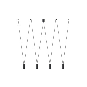 Lampa wisząca MORE EYE 7822 Nowodvorski 4xGU10 R50 10W only LED Stal lakierowana Czarny