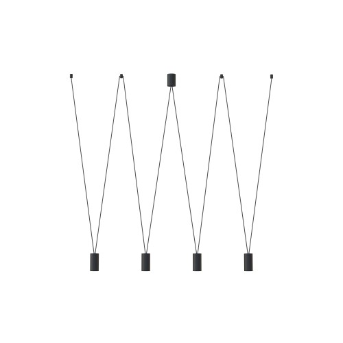Lampa wisząca MORE EYE 7822 Nowodvorski 4xGU10 R50 10W only LED Stal lakierowana Czarny