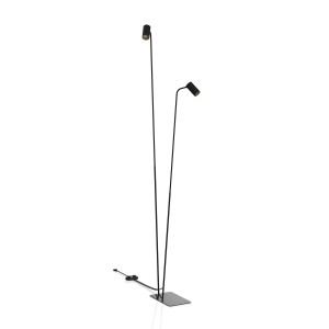 Lampa stojąca podłogowa MONO 7718 Nowodvorski 2xGU10 R50 10W only LED Stal lakierowana Czarny