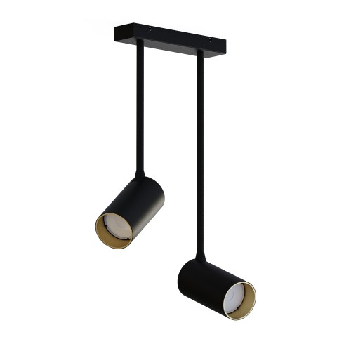 Lampa sufitowa reflektorowa MONO LONG 7675 Nowodvorski 2xGU10 R50 10W only LED Stal lakierowana Czarny