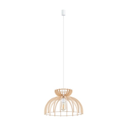 Lampa wisząca KYMI C 10572 Nowodvorski 1xE27 25W only LED Sklejka Naturalne drewno