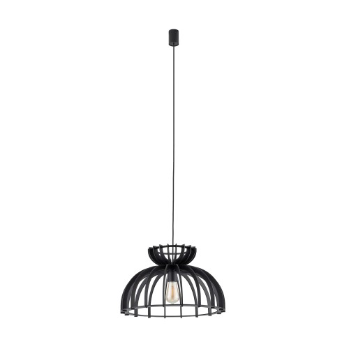 Lampa wisząca KYMI C 10575 Nowodvorski 1xE27 25W only LED Sklejka Czarny