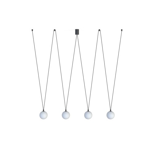 Lampa wisząca SLING 10354 Nowodvorski 4xG9 12W only LED Szkło Czarny