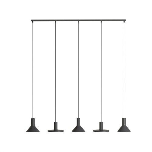 Lampa wisząca HERMANOS 10906 Nowodvorski 5xGU10 R50 10W only LED Stal lakierowana Czarny