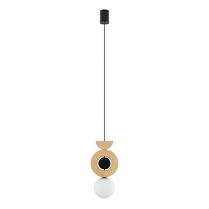 Lampa wisząca DROPS WOOD B 11174 Nowodvorski 1xG9 12W only LED Sklejka Naturalne drewno