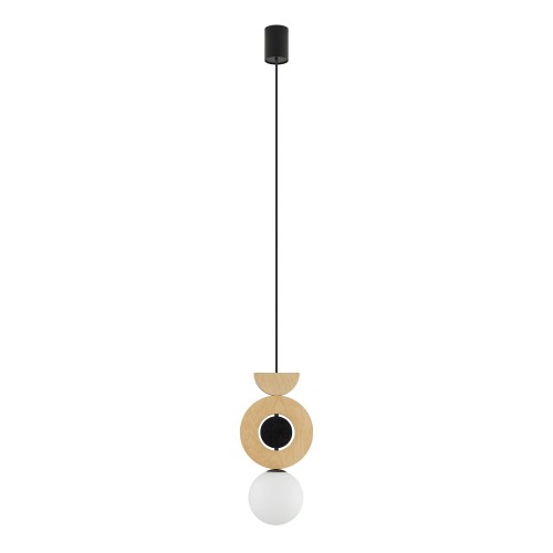 Lampa wisząca DROPS WOOD B 11174 Nowodvorski 1xG9 12W only LED Sklejka Naturalne drewno