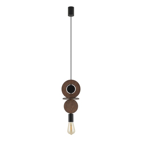 Lampa wisząca DROPS WOOD C 11175 Nowodvorski 1xE27 25W only LED Sklejka Ciemne drewno