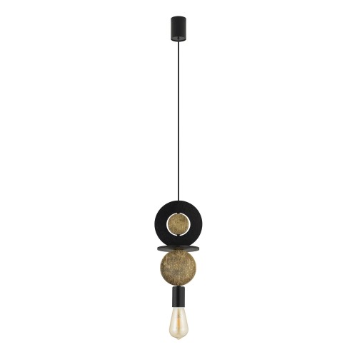 Lampa wisząca DROPS WOOD E 11177 Nowodvorski 1xE27 25W only LED Sklejka Czarny
