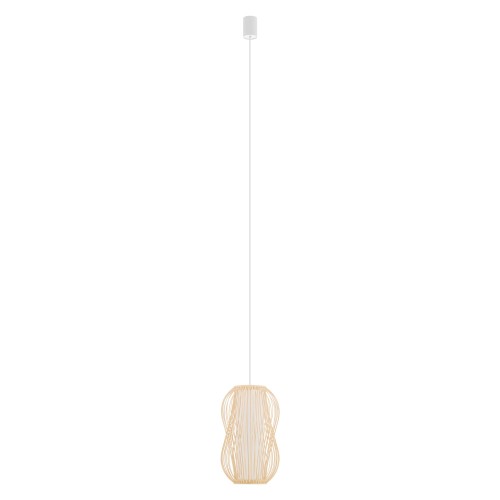 Lampa wisząca PUKET S 11160 Nowodvorski 1xE27 25W only LED Bambus Naturalne drewno