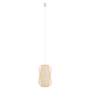 Lampa wisząca PUKET M 11161 Nowodvorski 1xE27 25W only LED Bambus Naturalne drewno