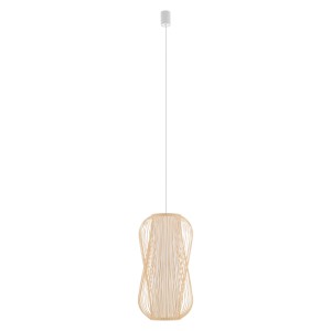 Lampa wisząca PUKET L 11162 Nowodvorski 1xE27 25W only LED Bambus Naturalne drewno