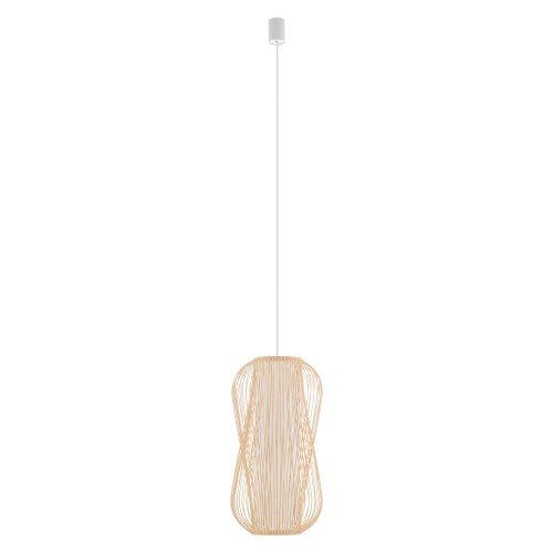 Lampa wisząca PUKET L 11162 Nowodvorski 1xE27 25W only LED Bambus Naturalne drewno