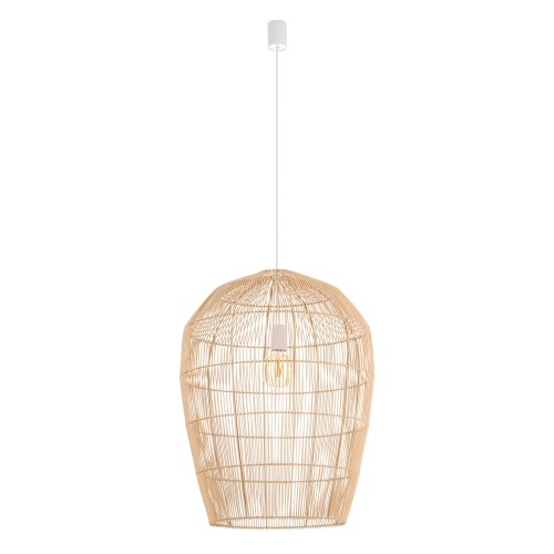 Lampa wisząca HAITI L 11165 Nowodvorski 1xE27 25W only LED Bambus Naturalne drewno