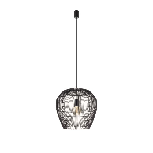 Lampa wisząca HAITI S 11166 Nowodvorski 1xE27 25W only LED Bambus Czarny