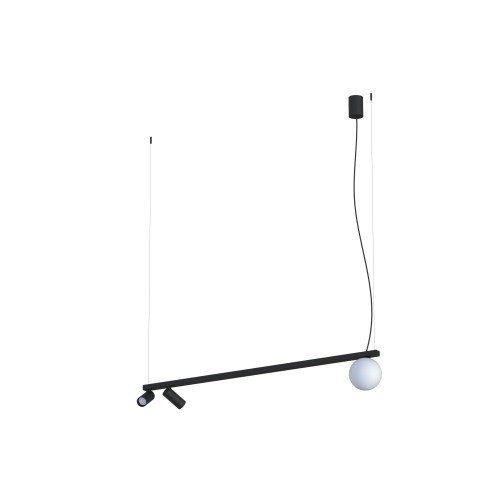 Lampa wisząca FOURTY 11447 Nowodvorski 3xGU10 R35, G9 10W only LED Aluminium lakierowane Czarny