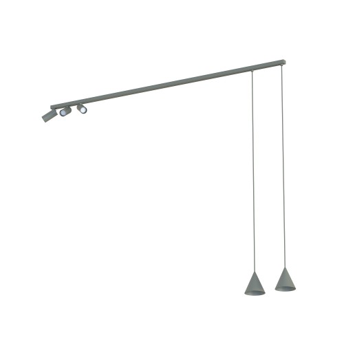 Lampa wisząca przysufitowa FOURTY 11472 Nowodvorski 5xGU10 R50, GU10 R35 10W only LED Aluminium lakierowane Umbra gray