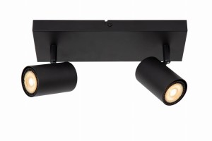 Lampa sufitowa reflektorowa AMIGO 53910/02/30 Lucide 2x40W GU10 Metal Czarny