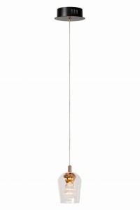 Lampa wisząca sufitowa BERLIANE 00430/04/60 Lucide 1x4W LED Aluminium/Szkło Złoty