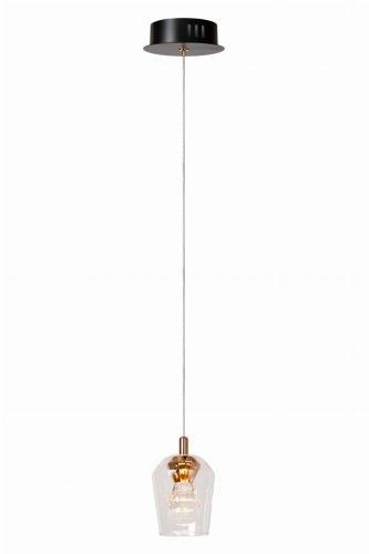 Lampa wisząca sufitowa BERLIANE 00430/04/60 Lucide 1x4W LED Aluminium/Szkło Złoty