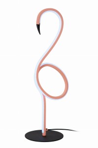 Lampa stojąca stołowa FLAMINGO 05545/06/66 Lucide 1x5,5W LED zintegrowany Aluminium Różowy/Czarny