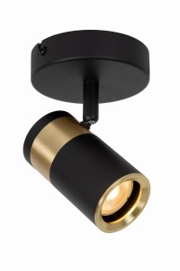 Lampa sufitowa reflektorowa Gorik 53909/01/30 Lucide 1x40W GU10 Metal / Czarny/Złoty