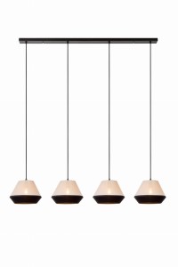 Lampa wisząca sufitowa KALA 06424/04/73 Lucide 4x10W E14 Len Brązowy/Czarny