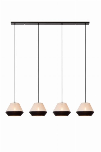 Lampa wisząca sufitowa KALA 06424/04/73 Lucide 4x10W E14 Len Brązowy/Czarny