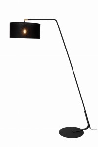 Lampa stojąca podłogowa KELSO 44719/81/30 Lucide 1x40W E27 Metal Len Czarny