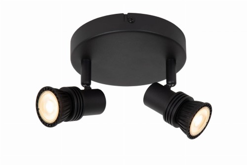 Lampa sufitowa reflektorowa KIANTI 53901/12/30 Lucide 2x50W GU10 Metal / Czarny