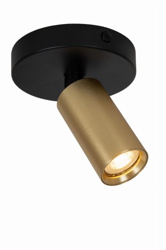 Lampa sufitowa reflektorowa RITMO 09942/01/02 Lucide 1x35W GU10 Aluminium Złoty/Czarny