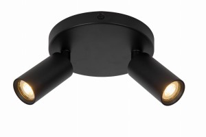 Lampa sufitowa reflektorowa RITMO 09942/12/30 Lucide 2x35W GU10 Aluminium Czarny