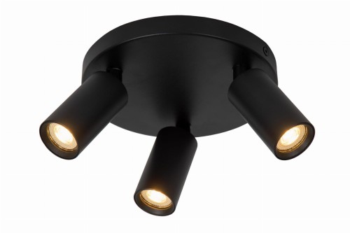 Lampa sufitowa reflektorowa RITMO 09942/13/30 Lucide 3x35W GU10 Aluminium Czarny