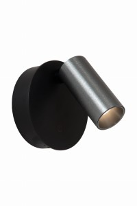 Lampa ścienna kinkiet TONI 29933/02/15 Lucide 1x2W LED Aluminium Szary/Czarny