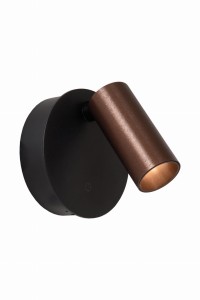 Lampa ścienna kinkiet TONI 29933/02/96 Lucide 1x2W LED Aluminium Brązowy/Czarny