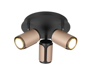 Lampa sufitowa reflektorowa Gillan 814530365 Trio 3x10W GU10 Metal / Brązowy