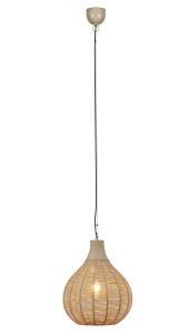 Lampa wisząca sufitowa JANNE 366790136 Trio 1x10W E27 Metal Juta / Naturalny, czarny