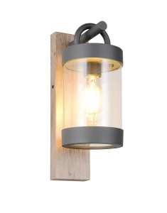 Lampa zewnętrzna kinkiet SAMBESI 204160135 Trio 1x28W E27 Aluminium/Tworzywo Sztuczne Drewno